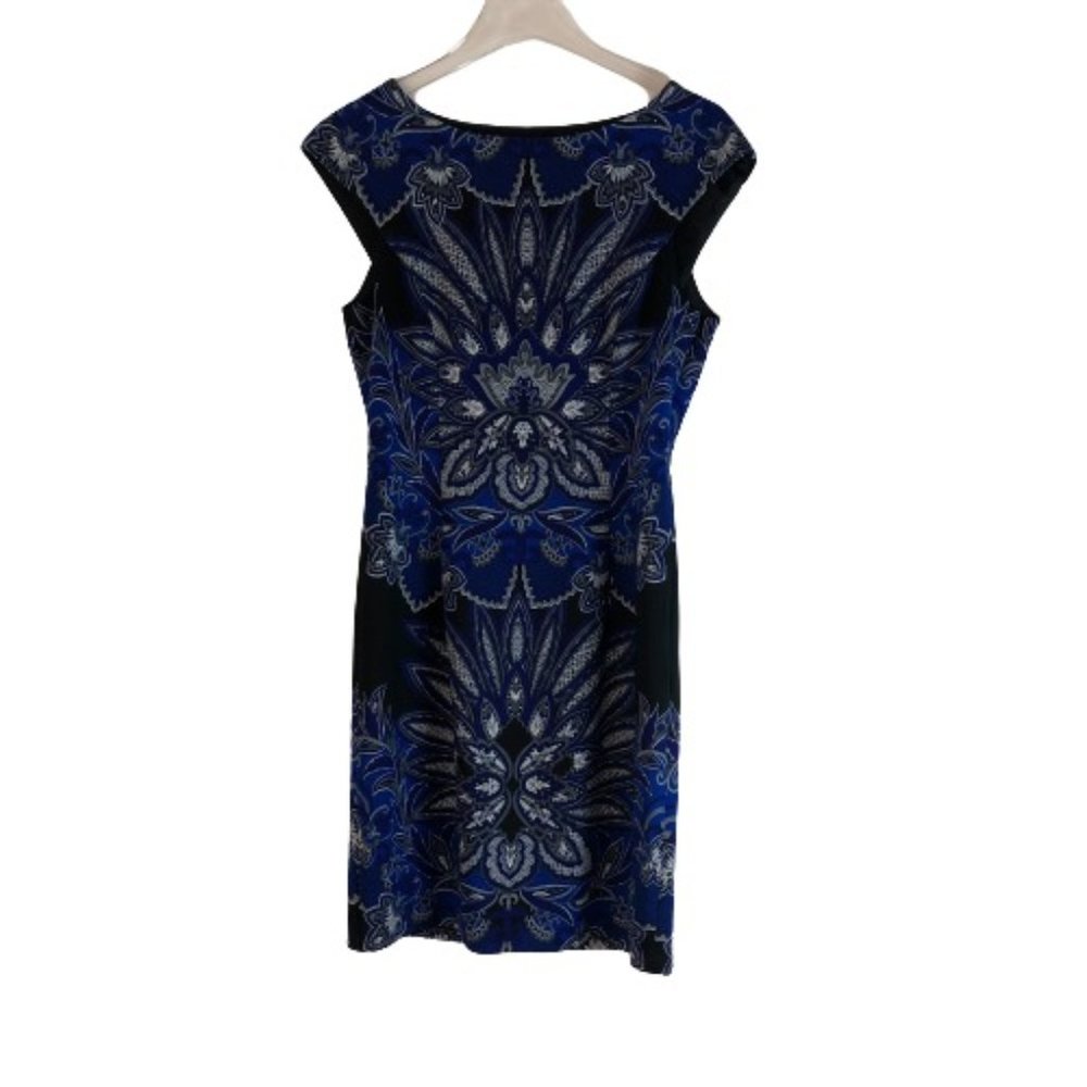 Alfani Cap Sleeve Mini Dress Blue Black